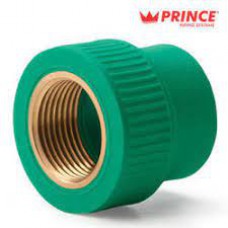 PRINCE PPR SOCKET BRASS FEMALE 3/4" X1/2" INCHI / प्रिस पी पी आर सोकिट पौना Xआधा अन्दर चुडी पीतल वाली