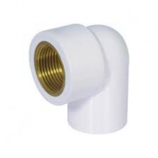 UPVC BRASS ELBOW FEMALE  WHITE FITTING 3/4 " X 1/2" INCHI / यु पी वी सी ऐलवो फिमेल अन्दर चुडी वाली सफेद FITTING